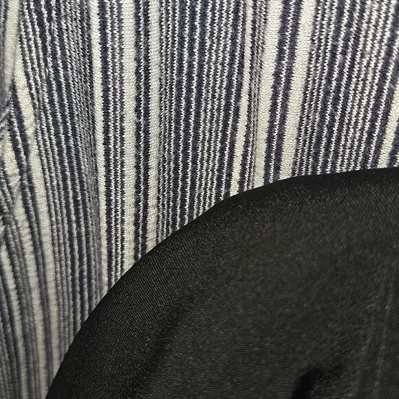 a.n.a Navy Deep Blue White Striped Cropped Jumpsuit 0x Pockets Sleeveless Plus - Picture 11 of 16